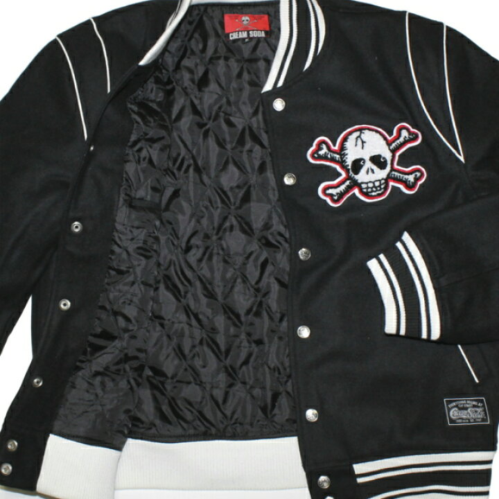 楽天市場】送料無料！CREAM SODACS メルトンブルゾンブラッククリーム  