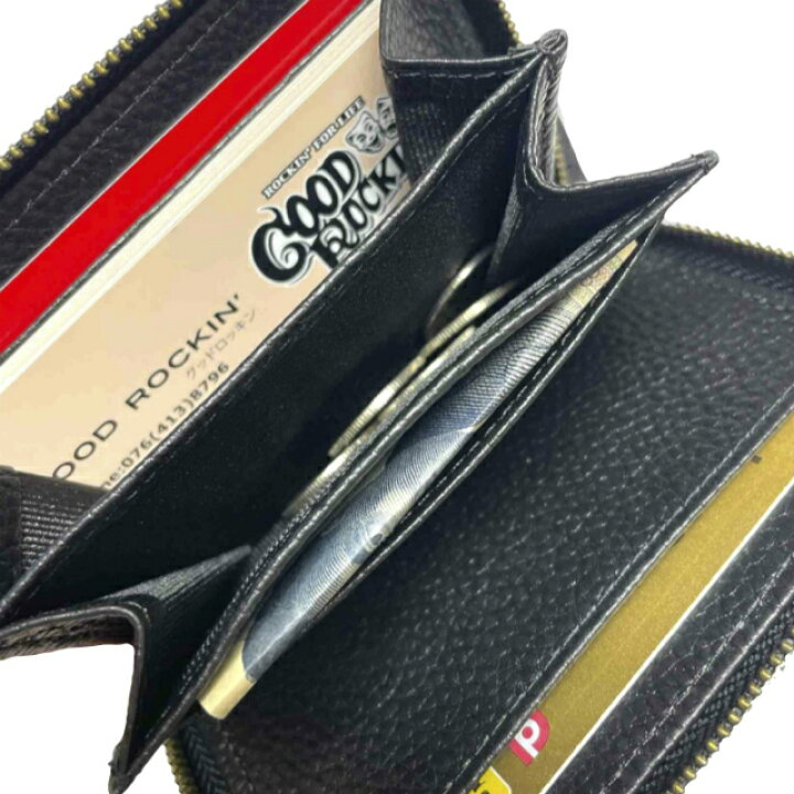 楽天市場】グッドロッキンレザーエンボススモールラウンドジップ 