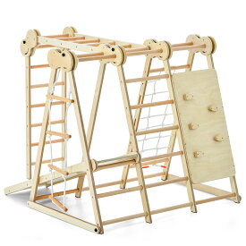 大型遊具 ジャングルジム 折り畳み収納 滑り台 室内 木製 天然木 耐荷重40kg 室内ジム 遊具 室内遊具 すべり台 屋内 家庭用 子供 キッズ 2歳~6歳 男の子 女の子 プレゼント おもちゃ