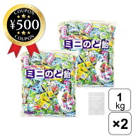 【レビュー書いて500円offクーポン】 川口製菓 ミニのど飴 1kg×2袋セット 小分け袋5枚付き レモン マス…