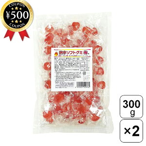 【レビュー書いて500円offクーポン】 赤城フーズ 新食感!熱中ソフトグミ梅味 300g×2袋セット 梅 うめ グミ ソフトグミ おやつ 個包装 塩分補給 クエン酸 カリウム 熱中症対策