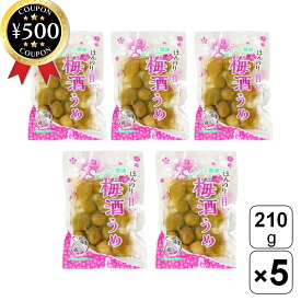 【レビュー書いて500円offクーポン】 ノザワ食品 ワケあり ほんのり甘い梅酒うめ 210g×5袋 無選別 国内産 梅 うめ 梅酒 漬け液 甘液 アルコール成分含有 蔵出し 煮物 カクテル