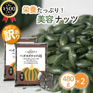 [楽天1位/訳あり商品] 訳あり かぼちゃの種 国産 北海道十勝産 ペポカボチャの種 480g ×2袋セット 北海…