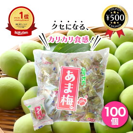 [楽天1位/送料無料] ムラオカ カリカリ梅 村岡食品工業 あま梅 100個入 無着色 甘梅 梅 うめ ウメ 甘い カリカリ おやつ 個包装 脂質ゼロ 保存料不使用 お菓子 梅干し 業務用 大容量 甘酸っぱい 間食 塩分補給 大粒