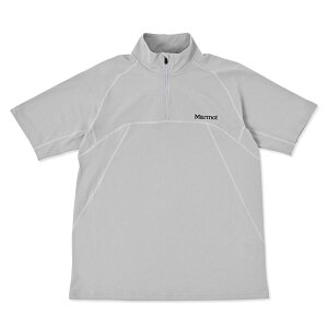 �y�N���A�����X�z Marmot �}�[���b�g / �N���C���X�L���n�[�t�W�b�v�V���[�g�X���[�u / �J���[�FC003�iGRAY�j / Climb Skin Half-Zip S/S MTMST044_C003