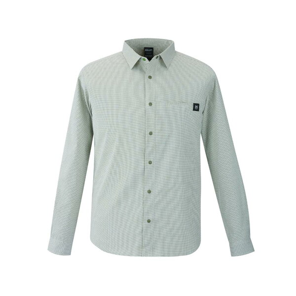 【アウトレット】MILLET ミレー インセクト バリヤー チェックシャツ ロングスリーブ［メンズ］/ カラー：N9412（FERN）/ IB CHECK SHIRT LS M MIV03194 N9412