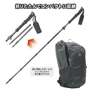 NEW! northerncountry �m�[�U���J���g���[ �t�H�[���f�B���O�|�[�� �J�[�{���m2�{�Z�b�g�n / �J���[�FBK�i�u���b�N�j/ FOLDINGPOLE CARBON TR-3028-BK