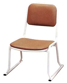 【社寺用/在家用/和室設備】本堂椅子(畳の上で使える椅子)幅47cm×奥行49cm×高さ63cm(座面高30cm)[スチール製] 背もたれ付き