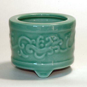 土香炉(どごうろ) 浮絵入 4.5寸(13.5cm)【納期目安:通常2〜4営業日発送】