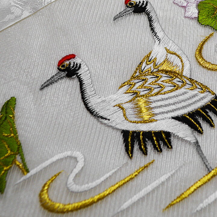 楽天市場】夏用 三角打敷 正絹紗 高級刺繍[蓮に鶴]【前卓用+上卓用】京 