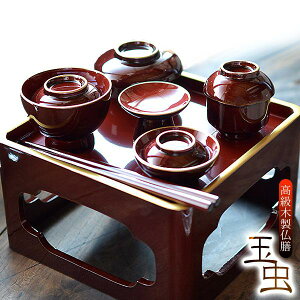 【日本製】木製本漆塗 背高仏膳椀『玉虫』本金釦(いっかけ)付 7.0寸【納期目安:通常12〜14営業日発送】