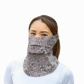 フェイスカバー CH型 ペイズリー フローラル UVマスク 首まで UVカット ネックカバー フェイスマスク スポーツ 紫外線対策 息苦しくない UVフェイスカバー 日焼け防止 マスク テニス ゴル 紫外線対策グッズ WhB ホワイトビューティー 東レ