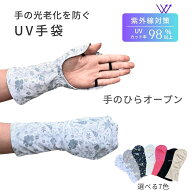 UV手袋 指なし 手のひらオープン ハンドカバー レディース UVカット98％以上 UPF50+ 手の甲 日焼け対策 …