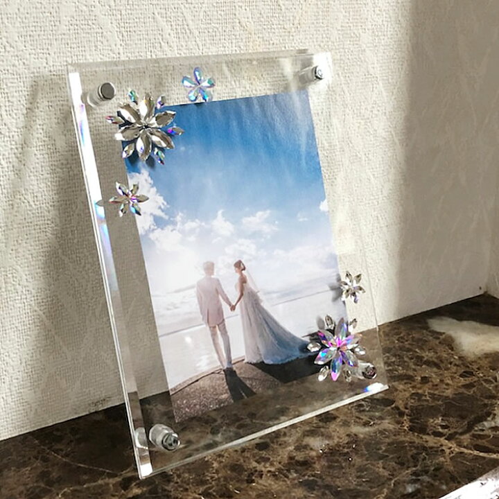 楽天市場】【送料無料】デコ 写真立て フォトフレーム☆スワロフスキー
