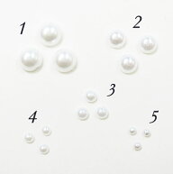 半球(半丸型)ホワイトパール ネイルパーツ ハンドメイド パーツ 1.5mm/2mm/3mm/4mm/5mm パール ネイル ス…