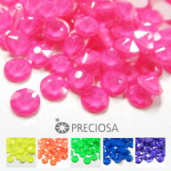 プレシオサ ラインストーン ガラスパーツ PRECIOSA ネオンカラー ハンドメイド ビーズ フラットバック ス…