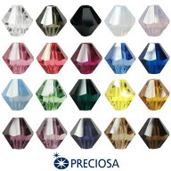 preciosa プレシオサ 小分け 3mm 4mm 5mm 6mm そろばん 型 ハンドメイド ビーズ ガラス ソロバン チェコ…