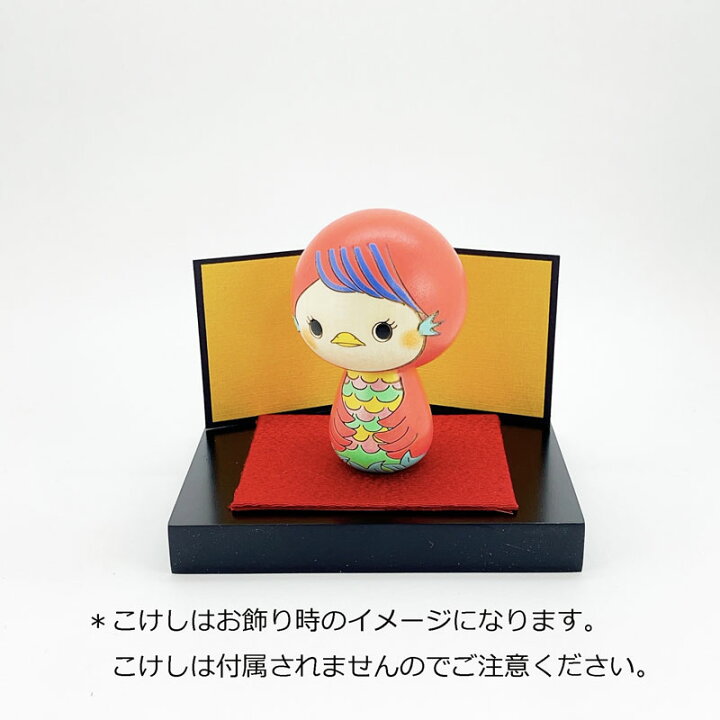 楽天市場】黒台 ＋ ちりめん台 ＋ 金屏風 の お飾り セット【 ちりめん 