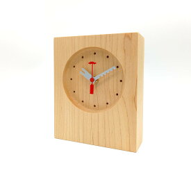 木製置時計時計 天然木 自然派 ナチュラル シンプル おしゃれ かわいい 旭川家具 国産 日本製ユニット メープル ウォルナット チェリー プレゼント ギフト 祝い