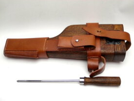摺り合わせ加工】ドイツ軍 モーゼル M712 本革製 ホルスター C96 木製ストック クリーニングロッド付