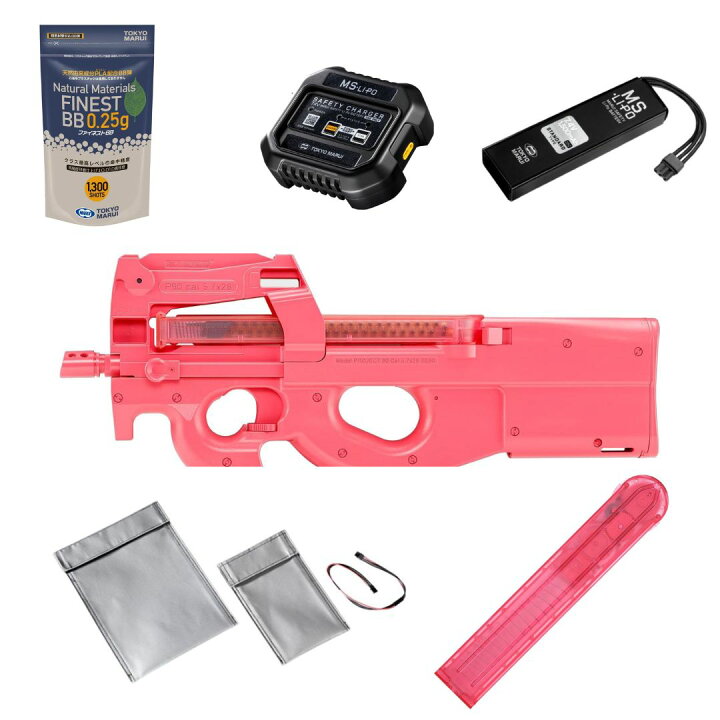 楽天市場】6点セット 東京マルイ 電動ガン P-90プラス Ver.LLENN 