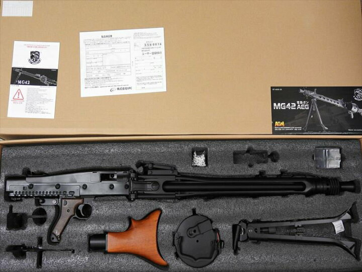 楽天市場】S&T MG42 ドイツ軍 電動ガン リアルウッドストック 金属製 