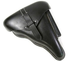 ドイツ軍 ワルサー P38 ホルスター ブラック 黒 レプリカ 本革製 ハードシェル 1942 T1-3-2 910715