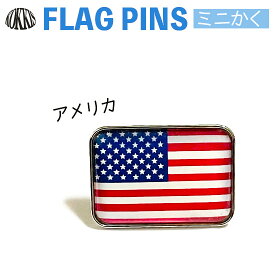 アメリカ 国旗 ピンズ / ミニかく　　（ 世界の 国旗 ピン バッチ バッジ バッチ / 四角 角形 小さい / ワールドカップ 代表 応援 / 星条旗 USA )　