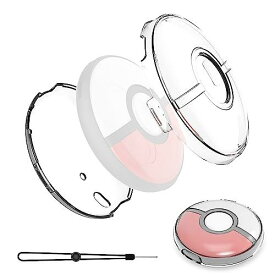 Newzerol 新販売 For ポケモンgo plusプラス用ケースカバー ポケモンGO Plus+用保護ケース 軽量 衝撃に強いPC素材 二部合わせカバー ストラップ付き 紛失防止 クリア