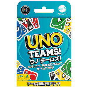 �}�e���Q�[��(Mattel Game) �E�m �`�[���Y UNO Teams �Q�[�� �p�[�e�B�[�O�b�Y 2~4�`�[���i4�`8�l�p�j�J�[�h112�� 7�΂��� �u���[ HXT58