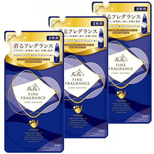 【まとめ買い】ファーファ 液体 ファインフレグランス 濃縮 柔軟剤 オム 香水調 クリ スタルムスクの香り 詰替 500ml×3個