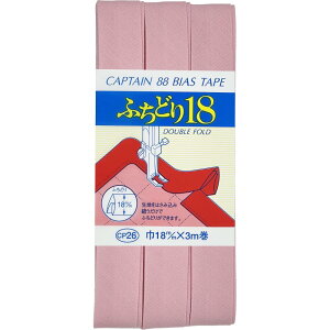 CAPTAIN88 �L���v�e�� �ӂ��ǂ� 18 �o�C�A�X�e�[�v 18mm��×3m�� #508 �s���N�n CP26