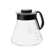 HARIO (ハリオ) V60 レンジサーバー 800ml 2~6杯用 ブラック コーヒー ハンドドリップ 耐熱ガラス 日本製…