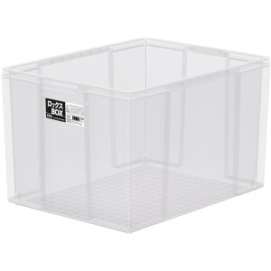 天馬 収納ボックス コンテナ クリア フタなし ロックスBOX 530L 幅38×奥行52×高さ30.5cm 頑丈 収納ケース 防災 積み重ね