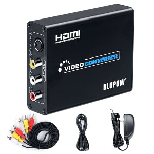 BLUPOW R|Wbg/S[q to HDMI ϊ 1080PΉ Composite 3RCA AV/S-Video to HDRo[^[ SrfI/3F[qhdmiɕϊ AiO fW^ ϊ@ rca to hdmi gQ[@(ZKT^[/SFC/N64/PS2