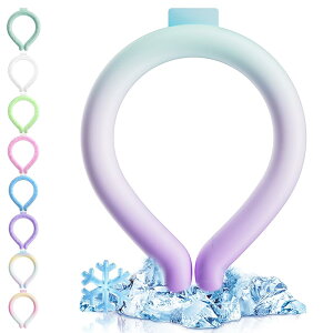 Shrykury ネッククーラー アイスネックリング クールネックリング 冷却グッズ 熱中症対策 28℃ 首掛け 首 冷却 自然凍結 冷感 首ひんやりグッズ 冷却チューブ 冷却タオル 繰り返し使用可能 暑
