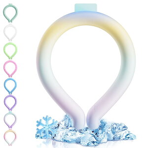Shrykury ネッククーラー アイスネックリング クールネックリング 冷却グッズ 熱中症対策 28℃ 首掛け 首 冷却 自然凍結 冷感 首ひんやりグッズ 冷却チューブ 冷却タオル 繰り返し使用可能 暑