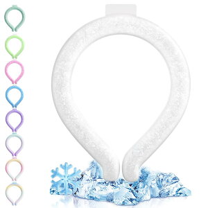 Shrykury ネッククーラー アイスネックリング クールネックリング 冷却グッズ 熱中症対策 28℃ 首掛け 首 冷却 自然凍結 冷感 首ひんやりグッズ 冷却チューブ 冷却タオル 繰り返し使用可能 暑