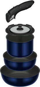 サーモス デュラブルシリーズ 取っ手のとれるフライパン5点セットEA ガス火対応 ディープブルー フライパン・鍋は食洗機対応 KSE-5A DPBL