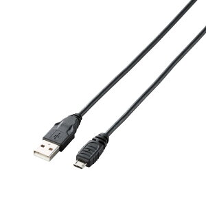 �G���R�� USB�P�[�u�� �ymicroB�z USB2.0 (USB A �I�X to microB �I�X) PlayStation4�Ή� 1m �u���b�N U2C-AMB10BK