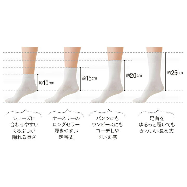 楽天市場 お買得5足セット ソックス 丈10cm 15cm 靴下 医療用 白 看護師 介護 病院 学生 スクールソックス ナースリー 6076 ナースリー 白衣ナースシューズ