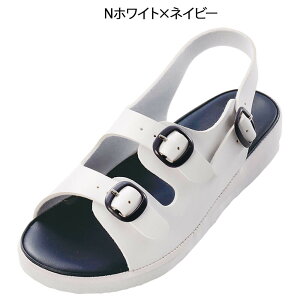 衝撃吸収ワイドナースサンダルNEW(リニューアル)【ナースサンダル 黒 白 2本線 疲れにくい 幅広 医療 病院 看護師 歯科衛生士 オフィス 事務 幅広 ブラック 軽量 小さいサイズ ホワイト 疲れ