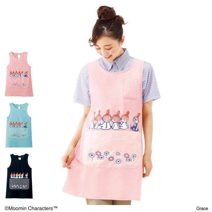 楽天市場】リトルミイ チュニック型エプロン(プリント)M-L・LL-3L ・4L  