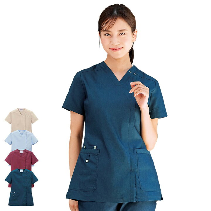 楽天市場 デニムスクラブ オープン 医療 ナース 看護師 白衣 ファスナー 女性 ストレッチ かっこいい おしゃれ 前開き ナースリー 2425 ナースリー 白衣ナースシューズ