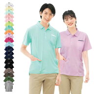 サイドポケット配色ポロシャツ【ポロシャツ ユニフォーム 半袖 ポケット 看護 介護 病院 保育士 ケア ヘ…