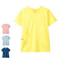 トムとジェリー チャーム付きスクラブ(Unisex) (SS〜3L)【医療 ナース 看護 白衣 女性 スクラブ かわいい…