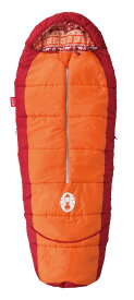 コールマン(Coleman) 寝袋 キッズマミーアジャスタブル C4 使用可能温度4度 マミー型 オレンジ 2000027271　シュラフ　キャンプ　アウトドア
