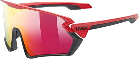 uvex(ウベックス) スポーツサングラス UV400 くもり止め ミラーレンズ 自転車/アウトドア sportstyle 231 レッド/ブラックマット
