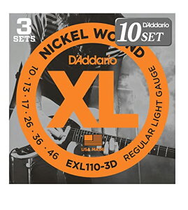 D Addario �_�_���I �G���L�M�^�[�� �j�b�P�� Regular Light .010-.046 EXL110-3D 3set����p�b�N x 10�Z�b�g �������K�i