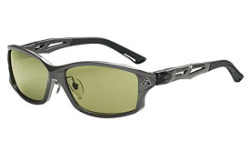 Zeque(ゼクー) 偏光サングラス メンズ カジュアル STELTH(ステルス) F-1932 ガンメタル EASE GREEN